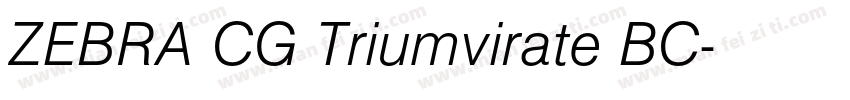 ZEBRA CG Triumvirate BC字体转换